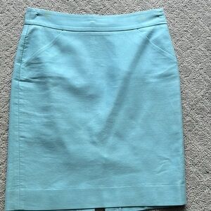 J. Crew Factory Blue Knee-Length Pencil Skirt for Work